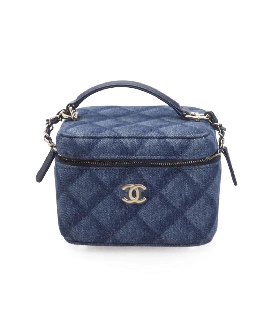 CHANEL Темно-синяя деним сумка через плечо, фото 8