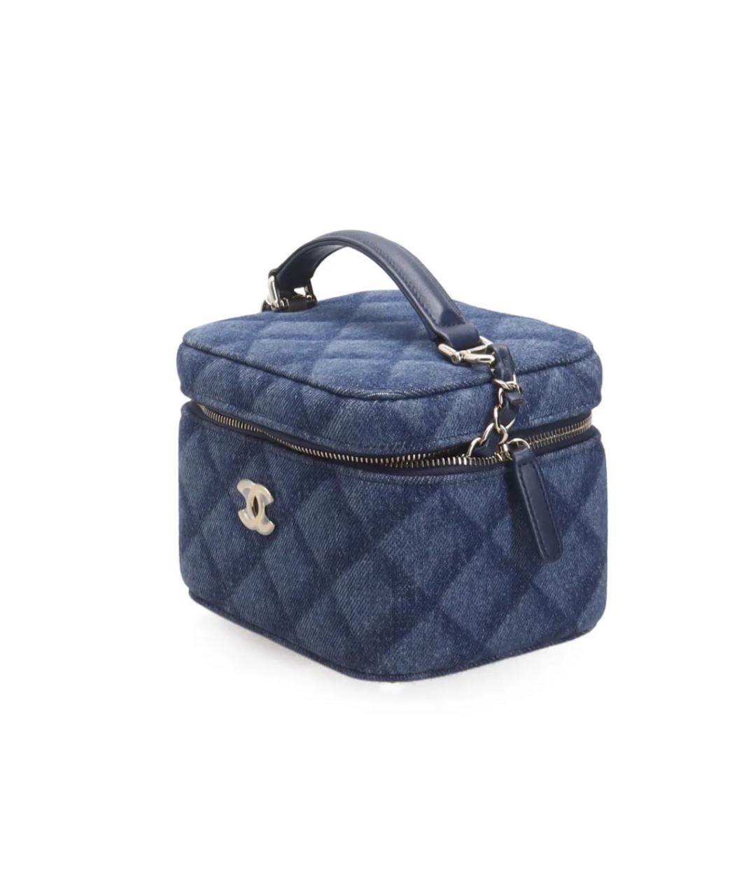 CHANEL Темно-синяя деним сумка через плечо, фото 2