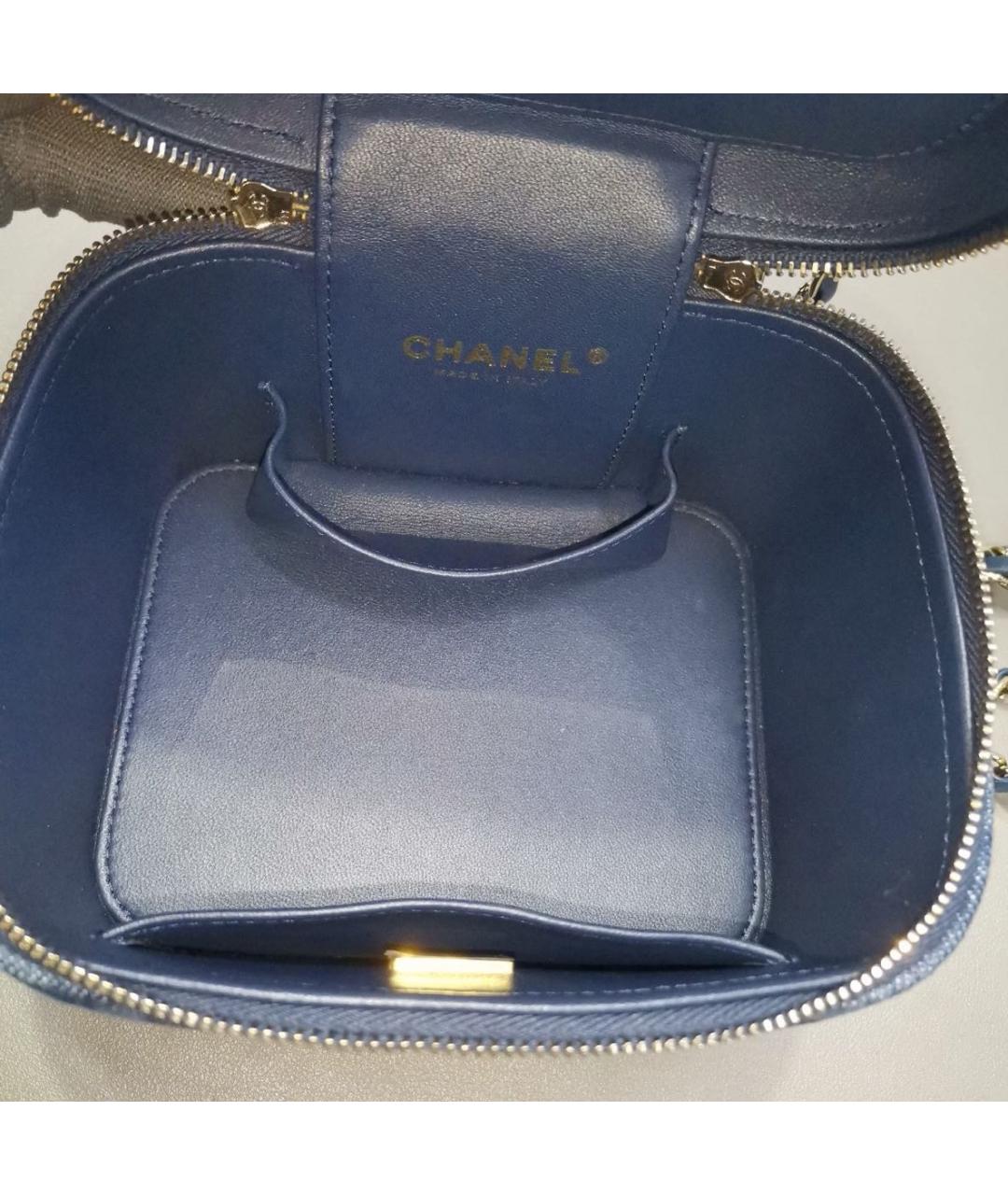 CHANEL Темно-синяя деним сумка через плечо, фото 6