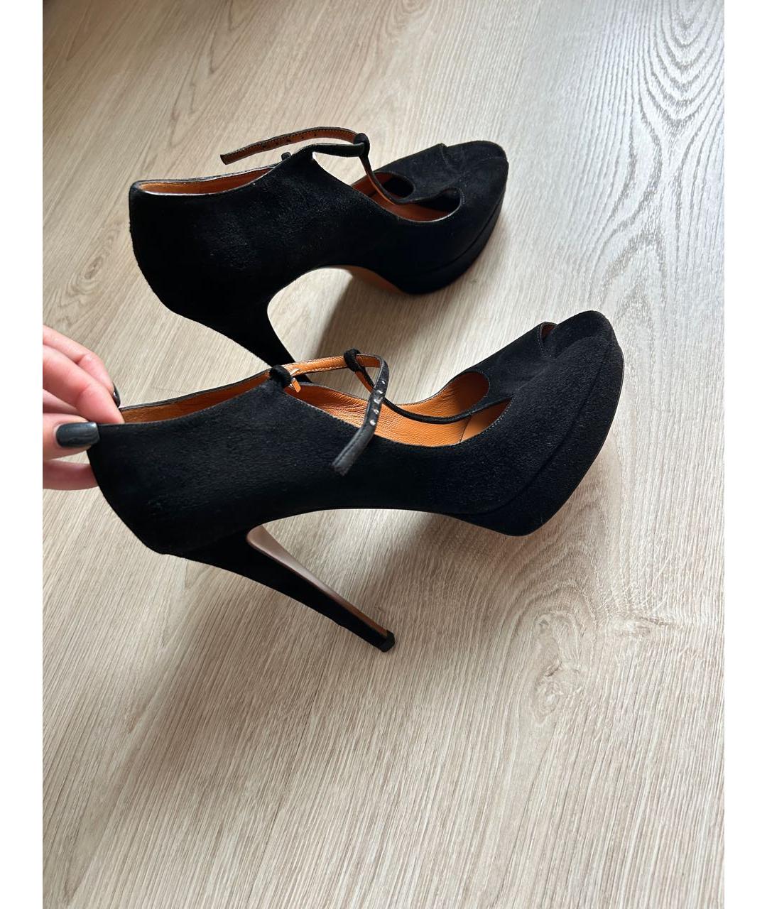 GUCCI Черные замшевые туфли, фото 9