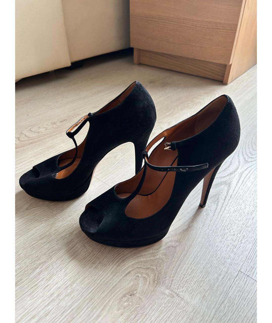 GUCCI Черные замшевые туфли, фото 6