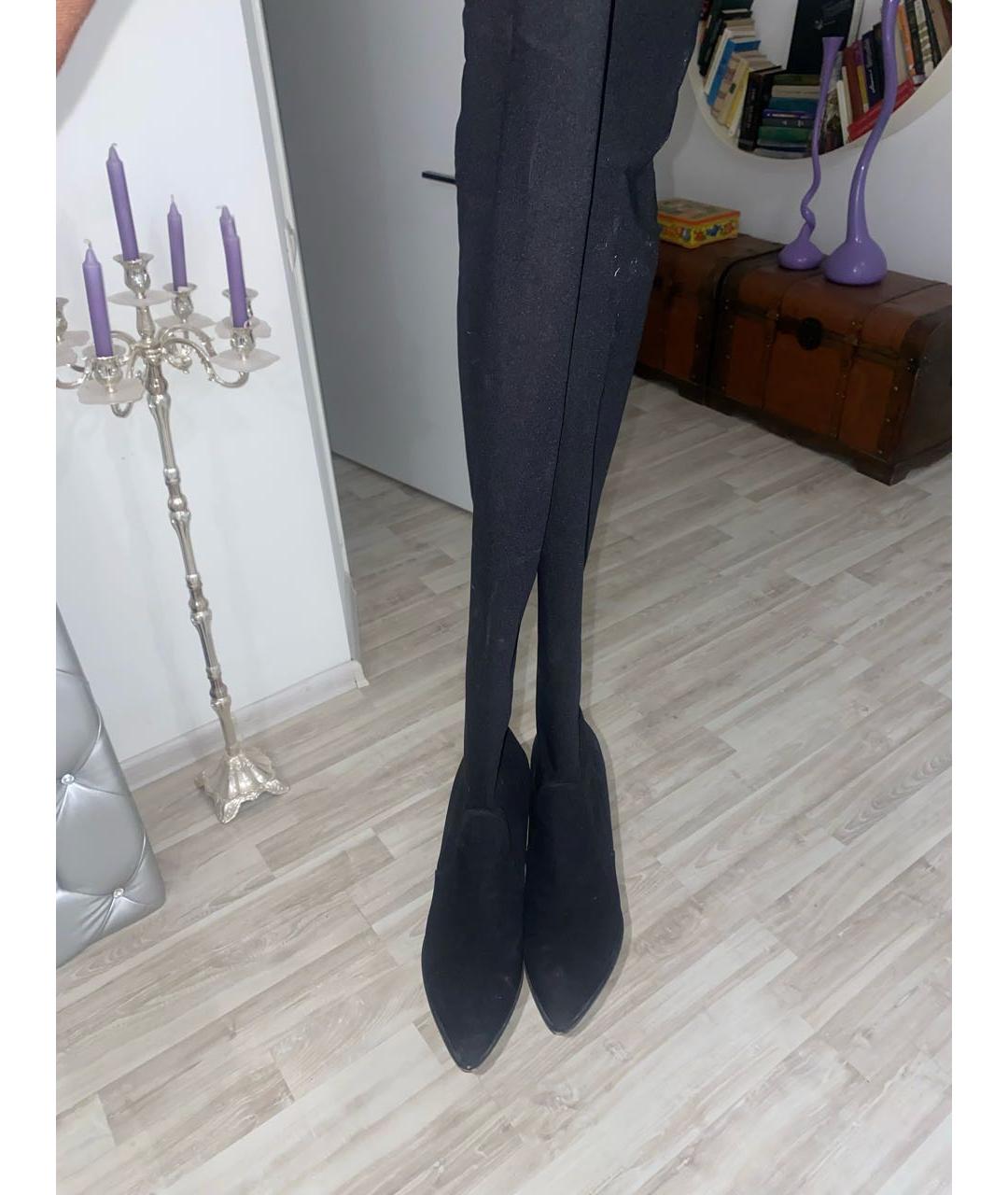 STUART WEITZMAN Черные замшевые ботфорты, фото 3