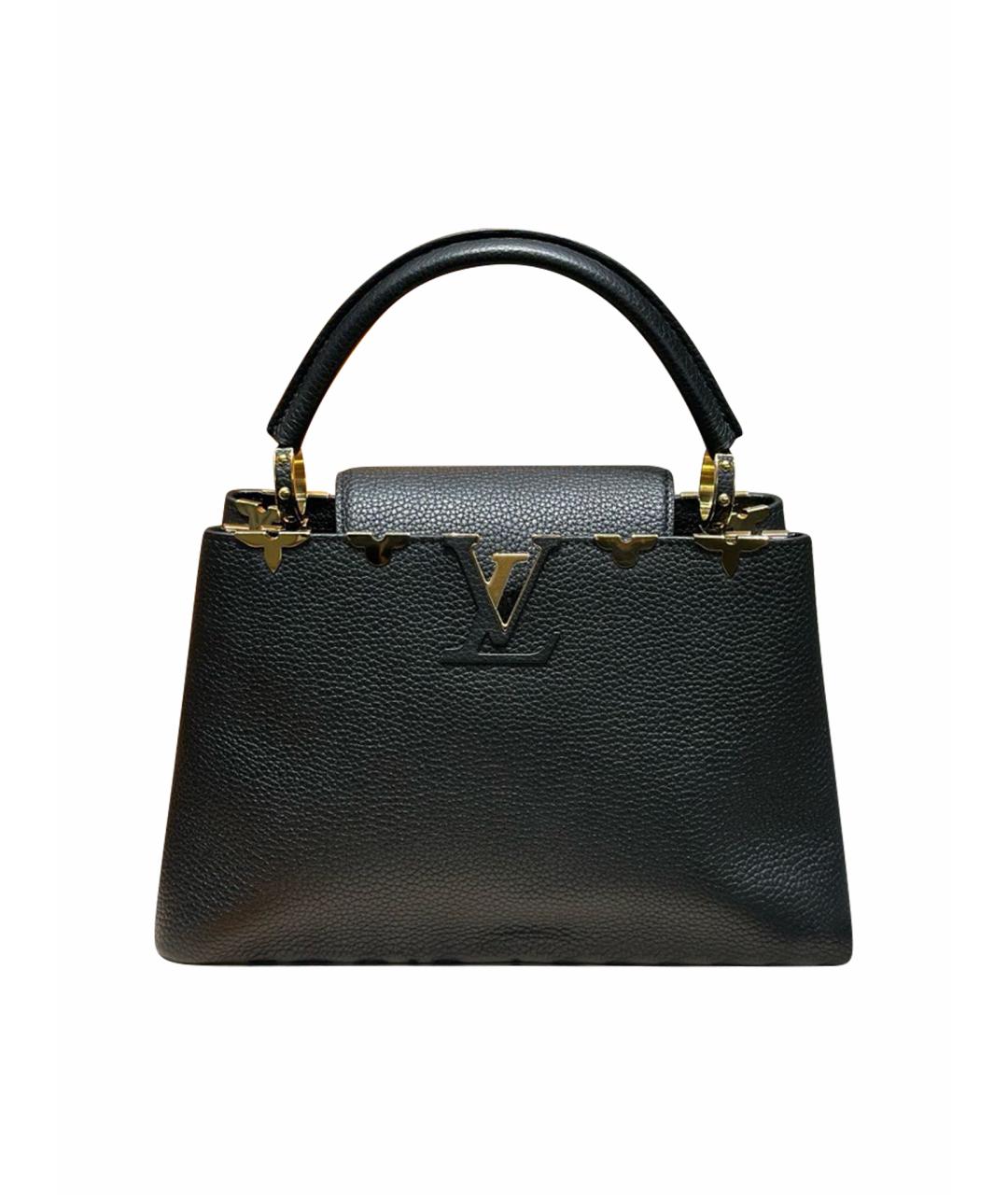 LOUIS VUITTON Черная кожаная сумка через плечо, фото 1