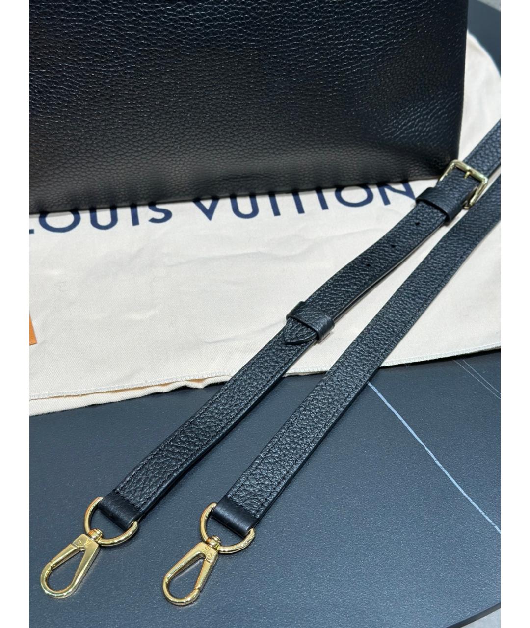 LOUIS VUITTON Черная кожаная сумка через плечо, фото 9