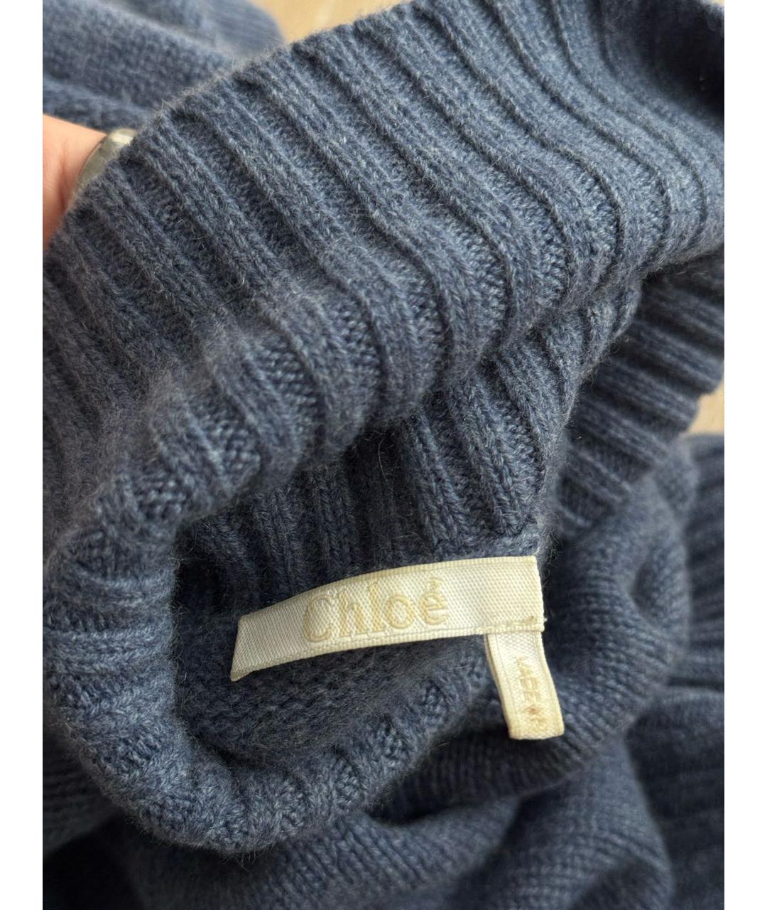 CHLOE Темно-синий кашемировый джемпер / свитер, фото 3