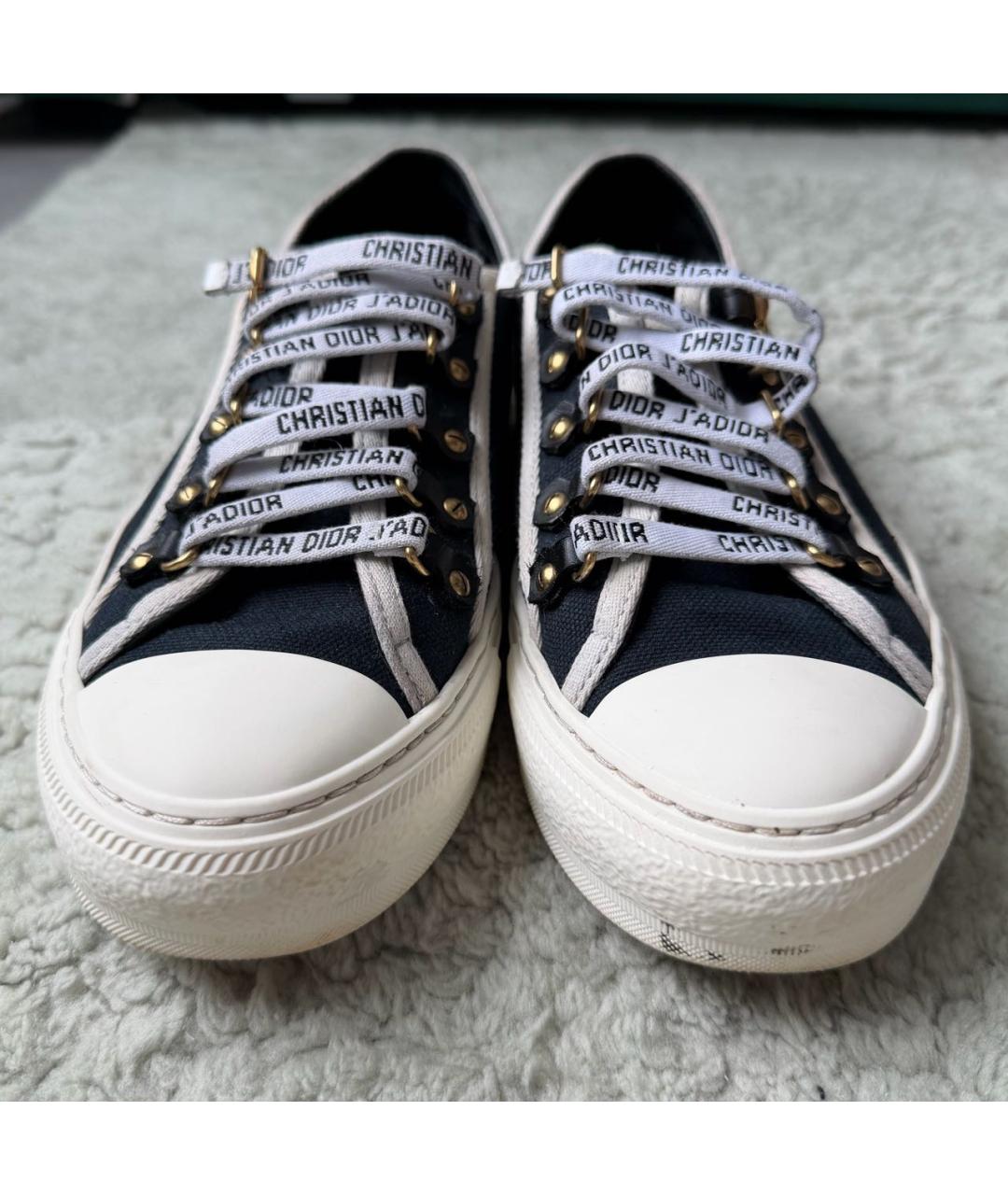 CHRISTIAN DIOR Черные текстильные кеды, фото 3