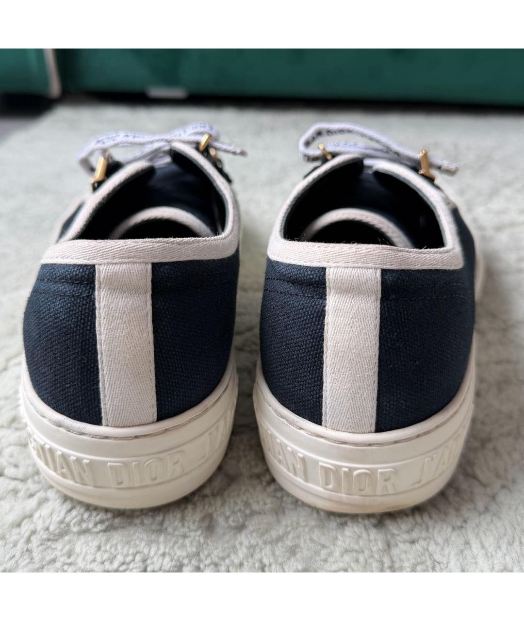 CHRISTIAN DIOR Черные текстильные кеды, фото 4