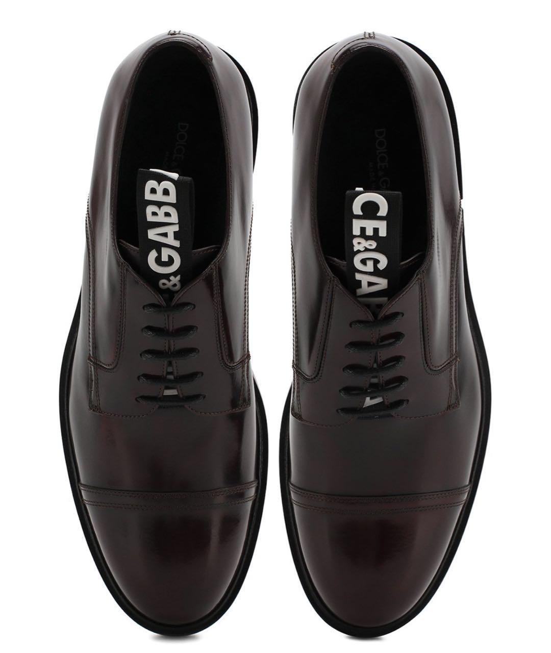 DOLCE&GABBANA Черные кожаные туфли, фото 3