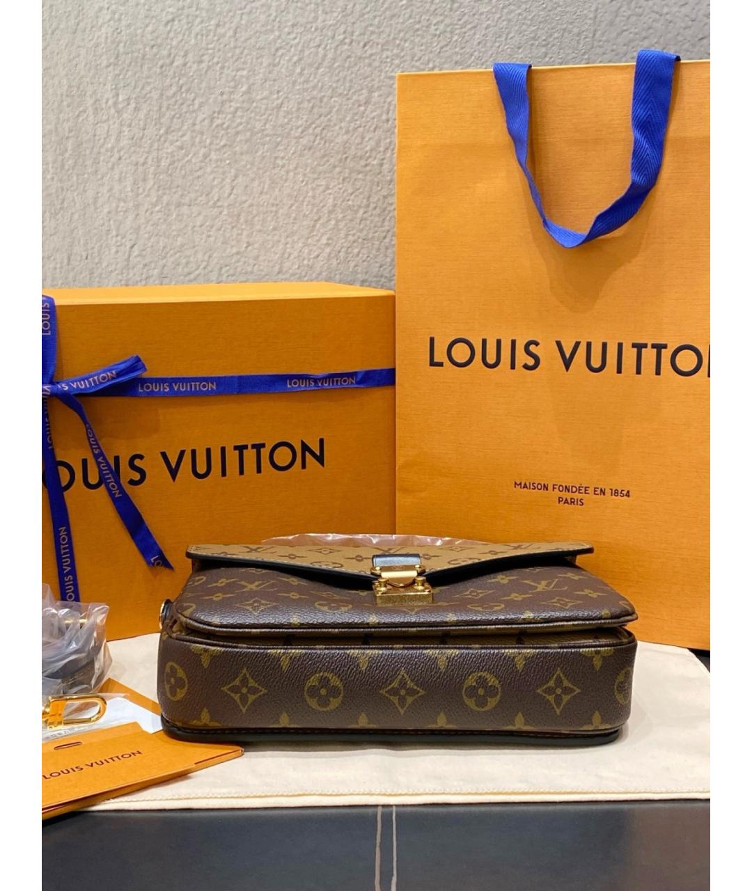 LOUIS VUITTON Коричневая сумка через плечо, фото 7