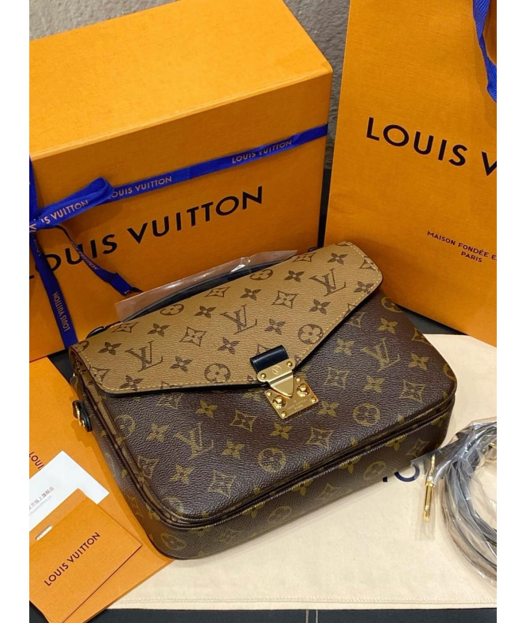 LOUIS VUITTON Коричневая сумка через плечо, фото 6