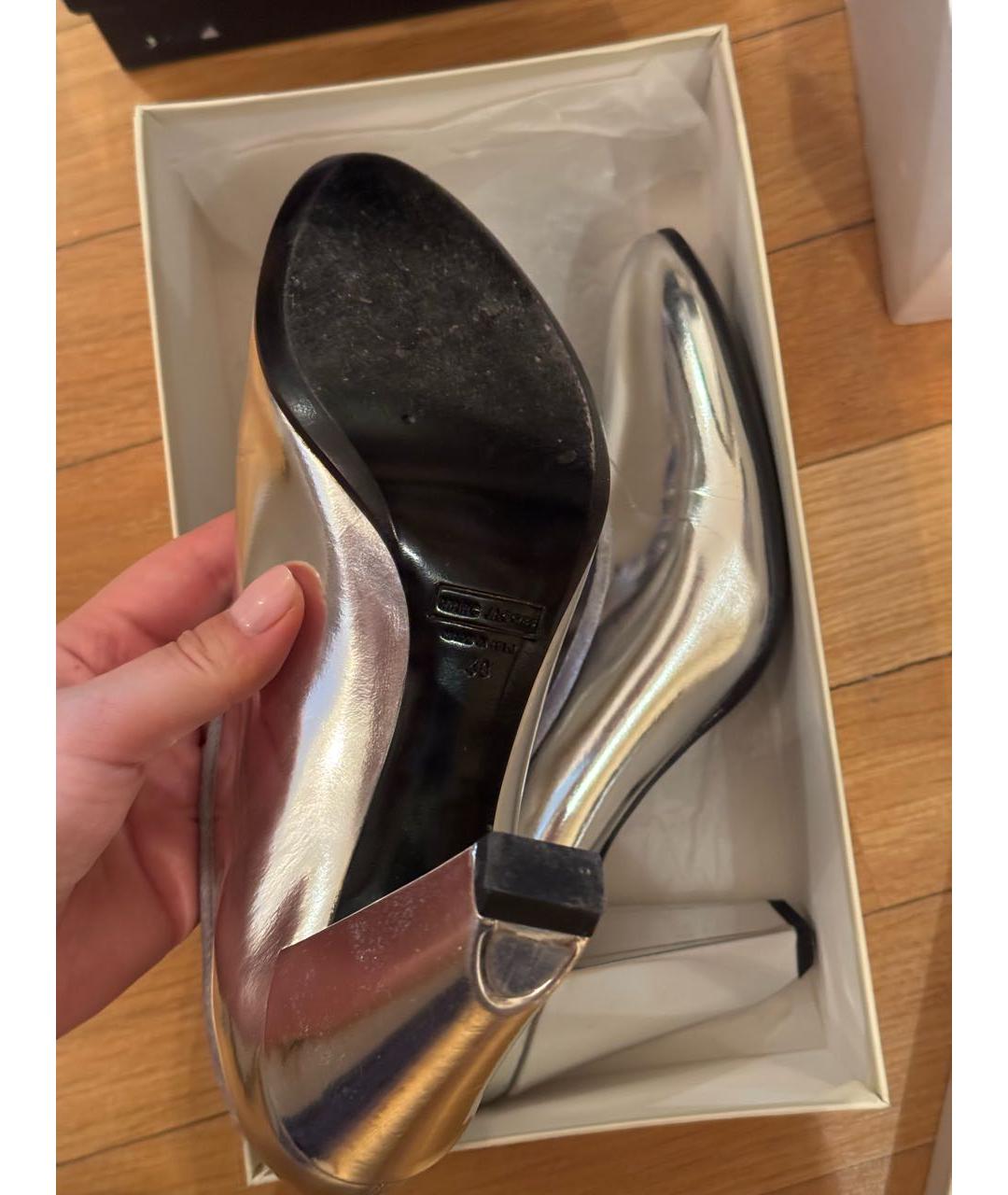 MARC JACOBS Серебряные кожаные туфли, фото 5