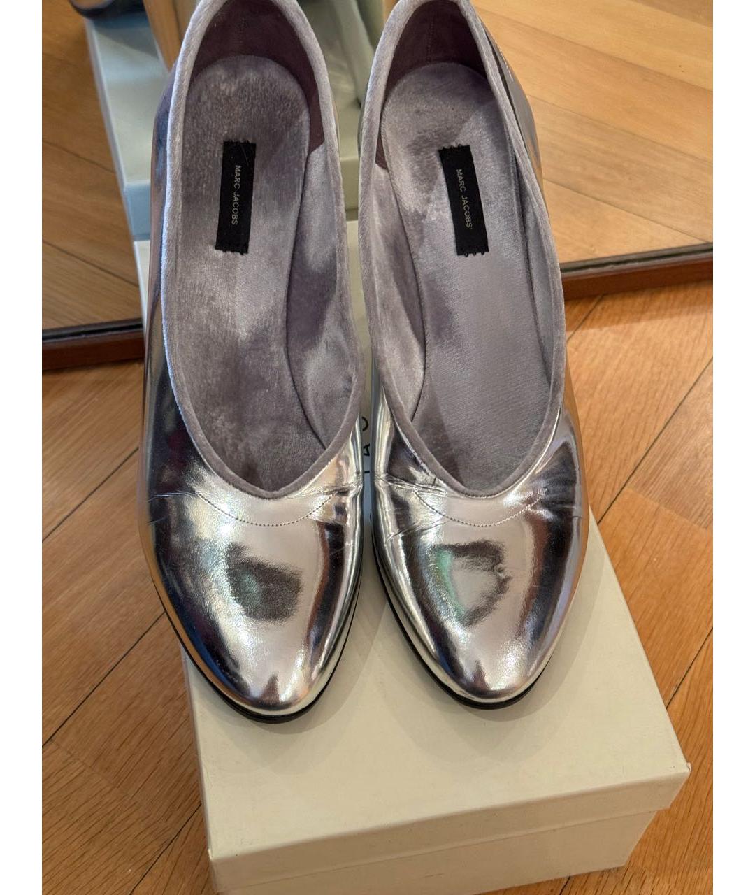 MARC JACOBS Серебряные кожаные туфли, фото 3
