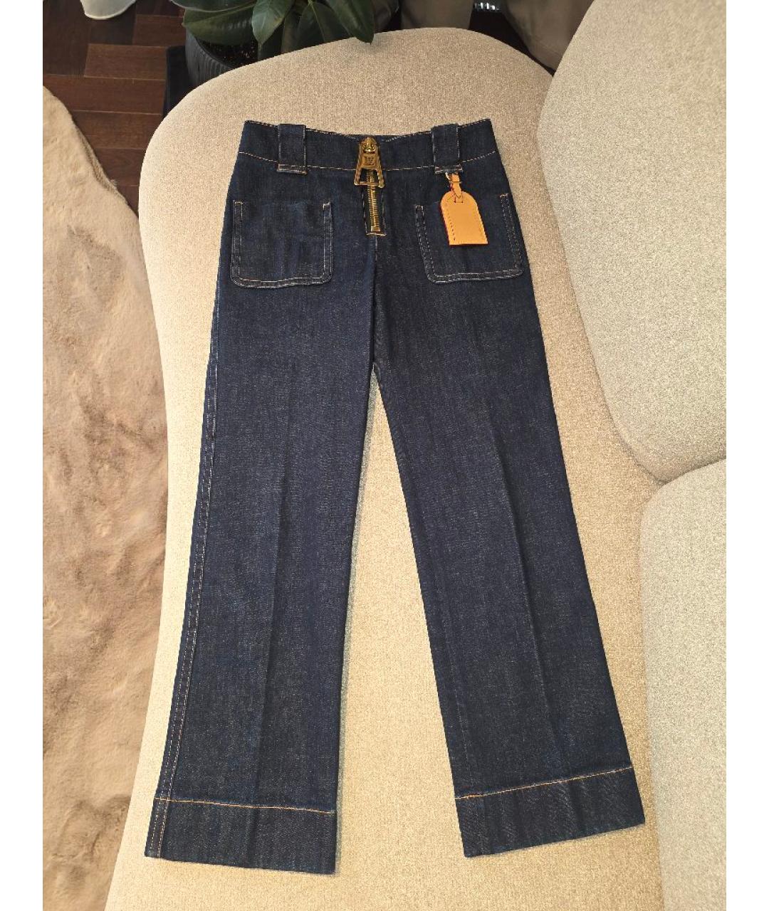 LOUIS VUITTON Темно-синий деним костюм с брюками, фото 2