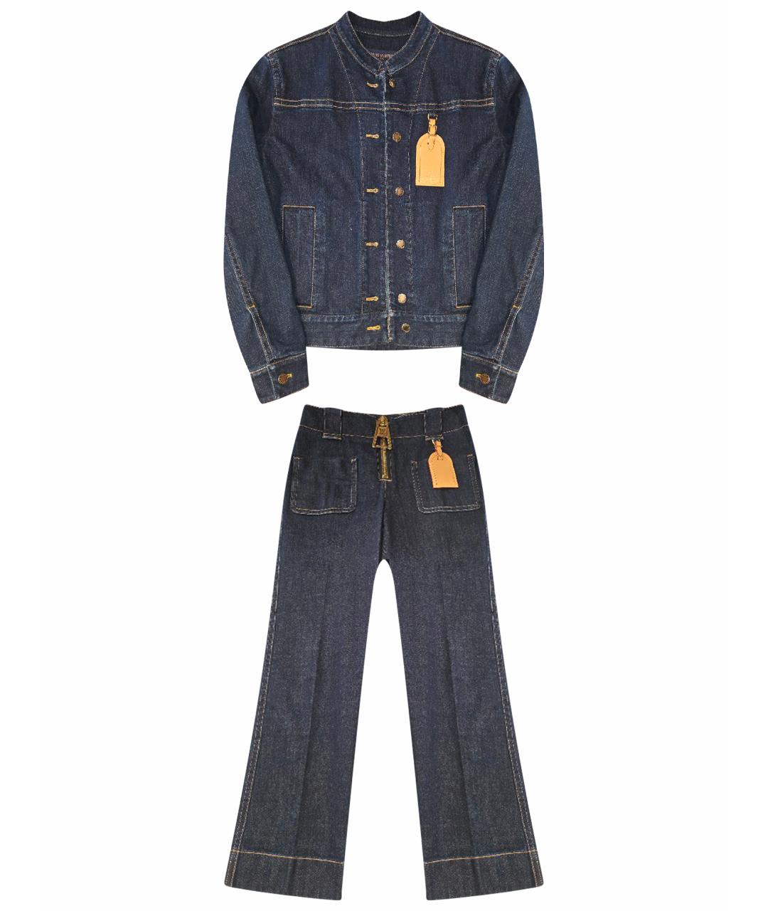 LOUIS VUITTON Темно-синий деним костюм с брюками, фото 1