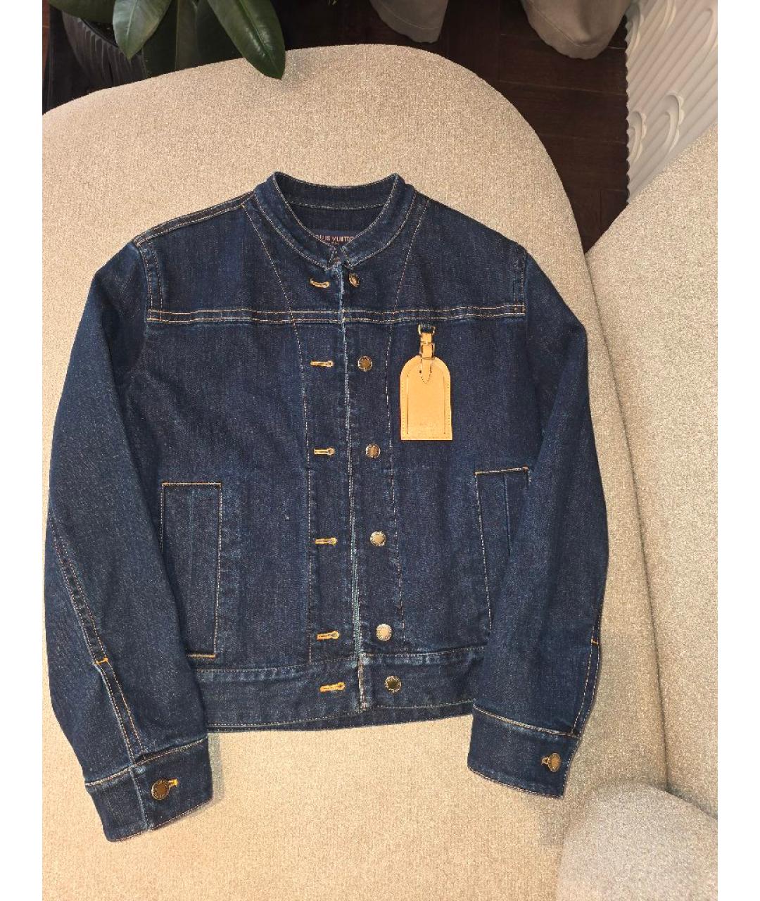 LOUIS VUITTON Темно-синий деним костюм с брюками, фото 9