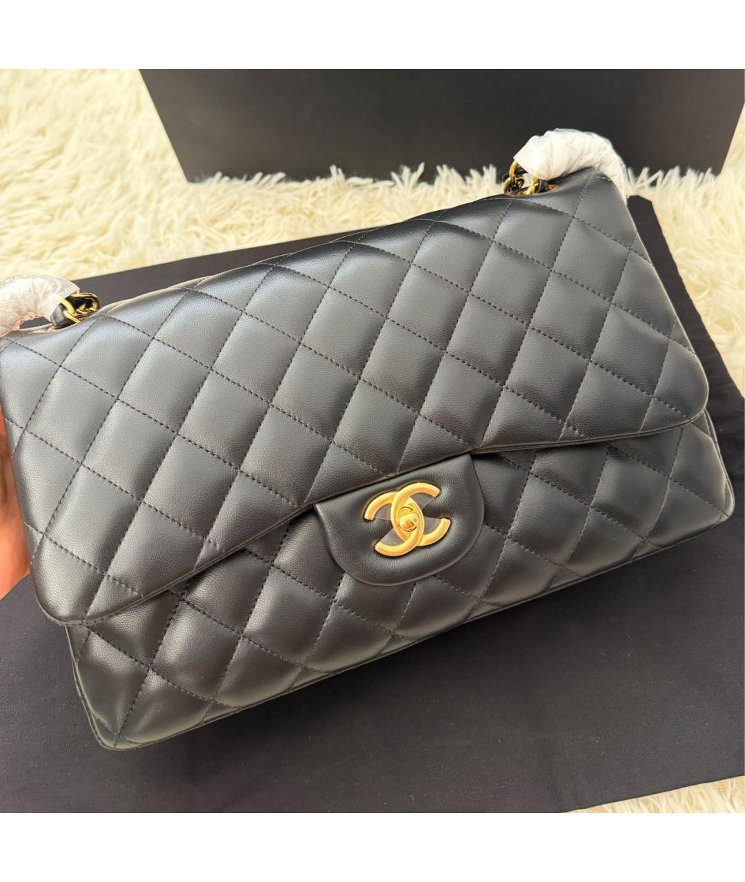 CHANEL Черная кожаная сумка через плечо, фото 3