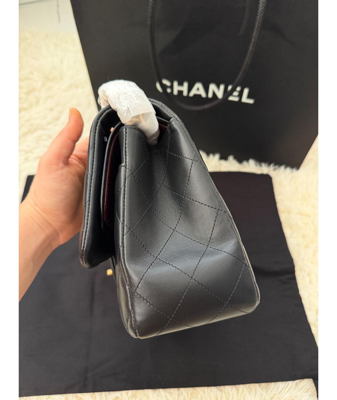 CHANEL Черная кожаная сумка через плечо, фото 7