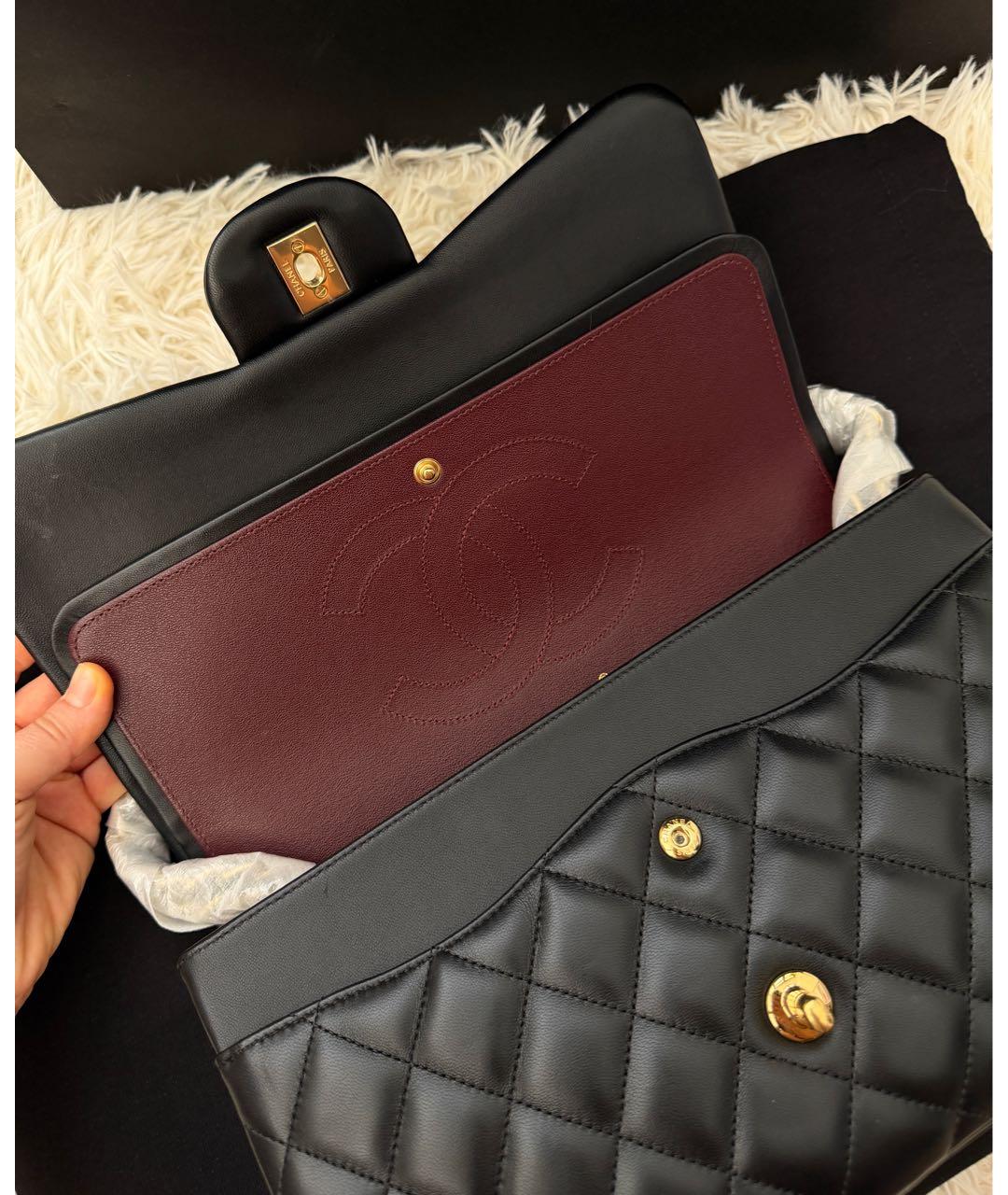 CHANEL Черная кожаная сумка через плечо, фото 4