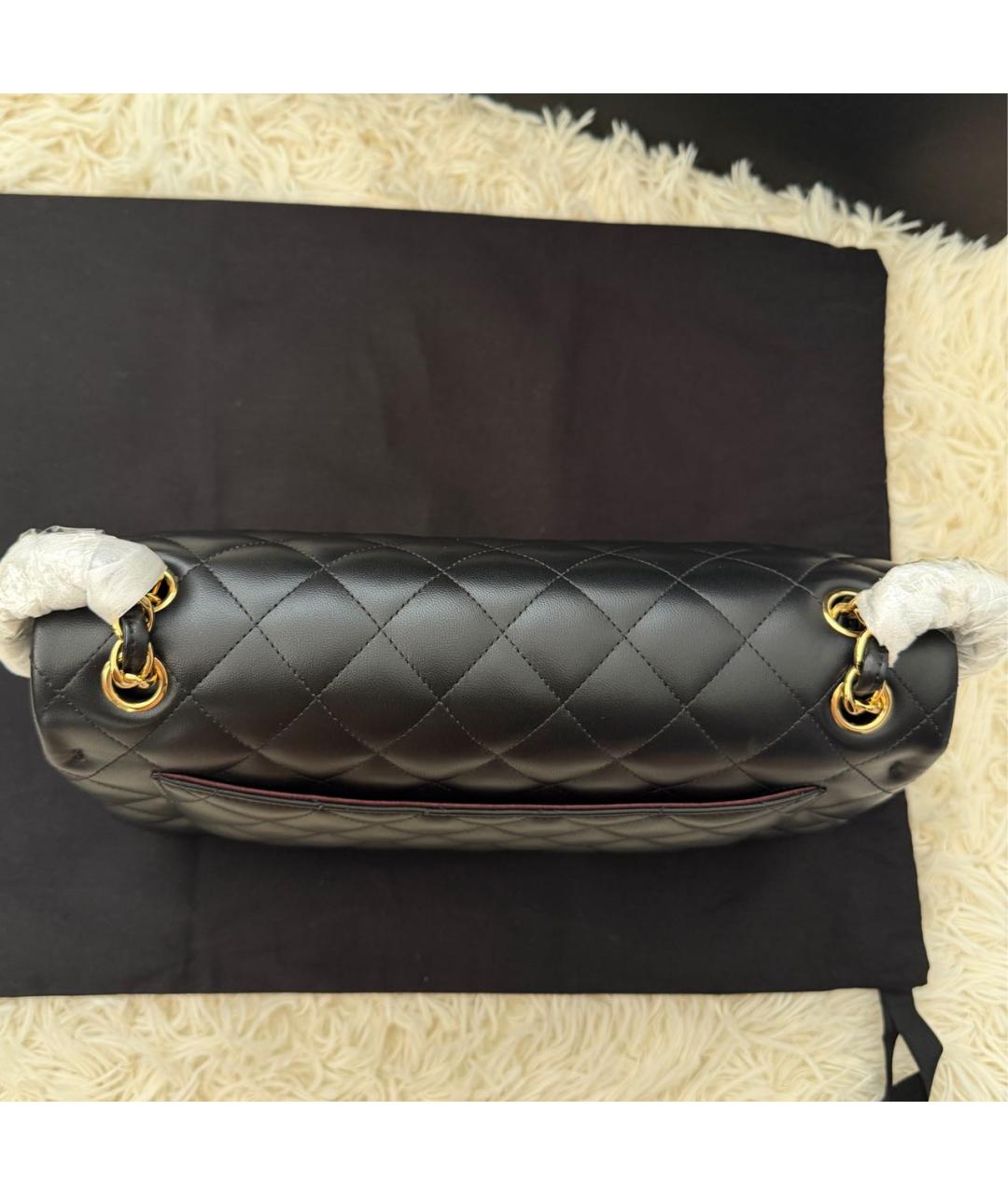 CHANEL Черная кожаная сумка через плечо, фото 5