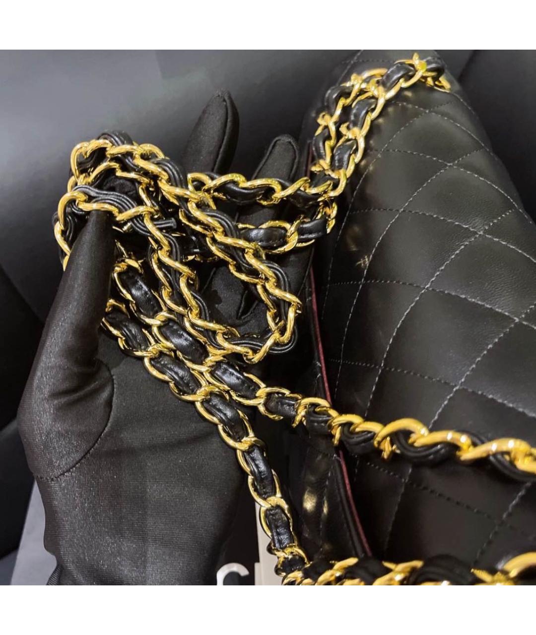 CHANEL Черная кожаная сумка через плечо, фото 6