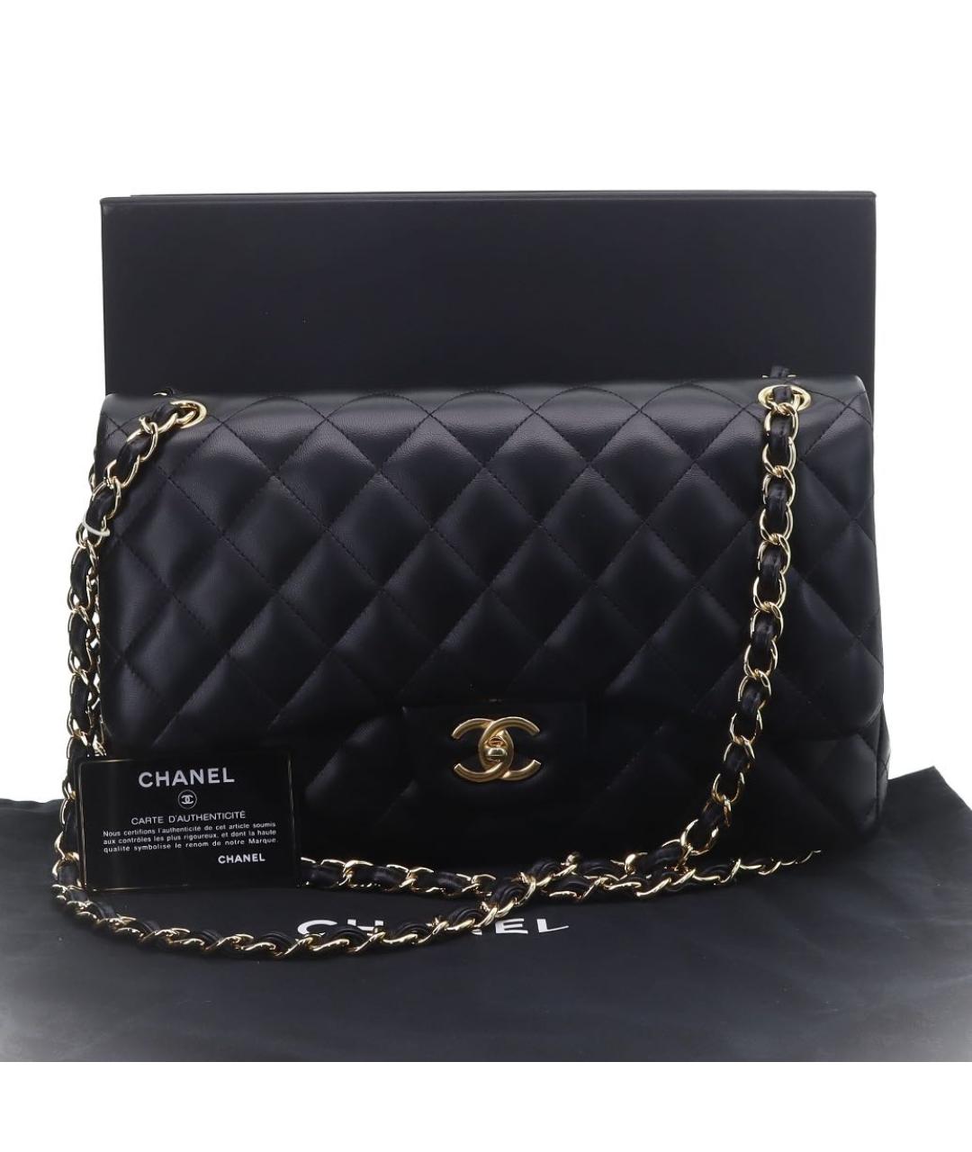 CHANEL Черная кожаная сумка через плечо, фото 5