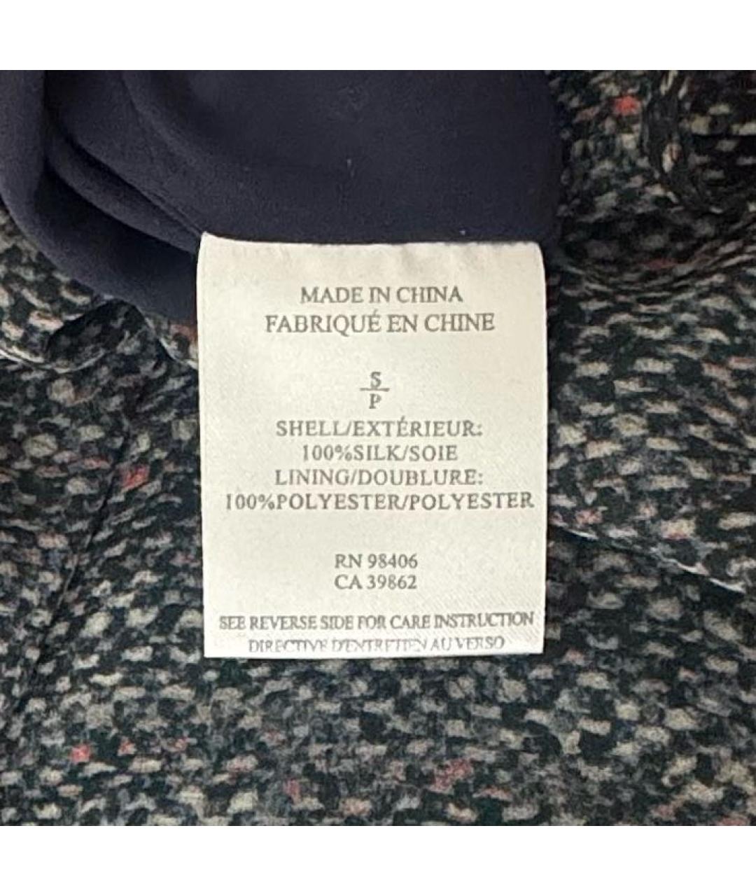 THEORY Темно-синяя шелковая майка, фото 8