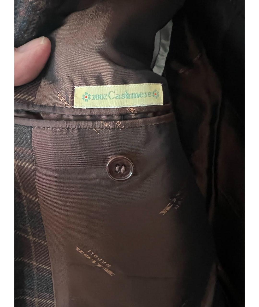 KITON Коричневый кашемировый пиджак, фото 5
