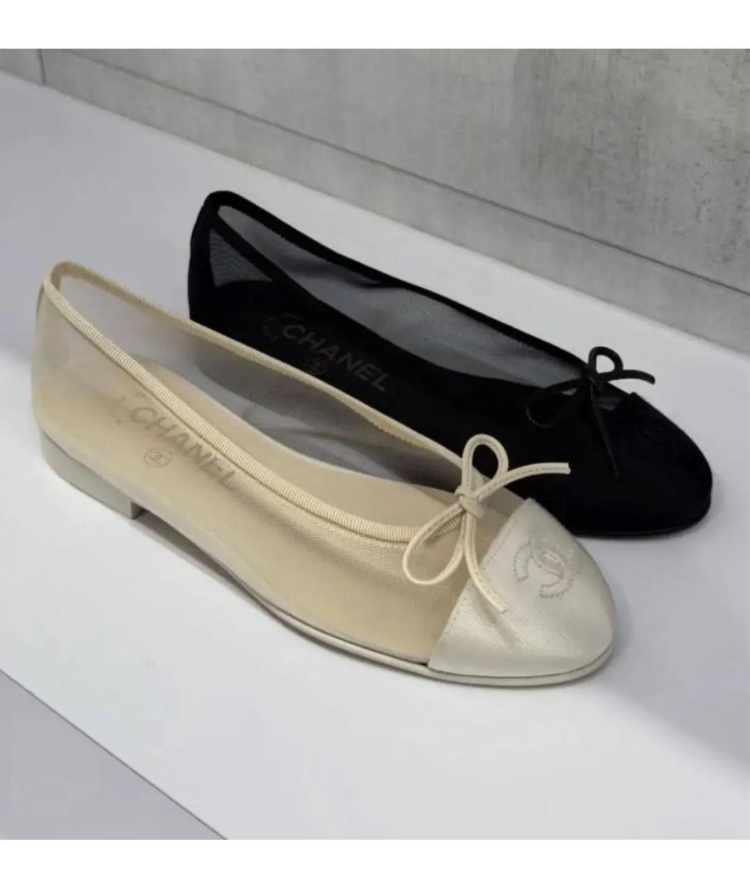 CHANEL Бежевые балетки, фото 5