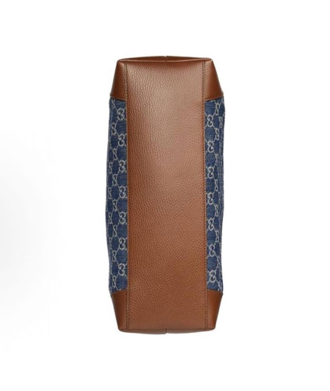 GUCCI Синяя деним сумка тоут, фото 6