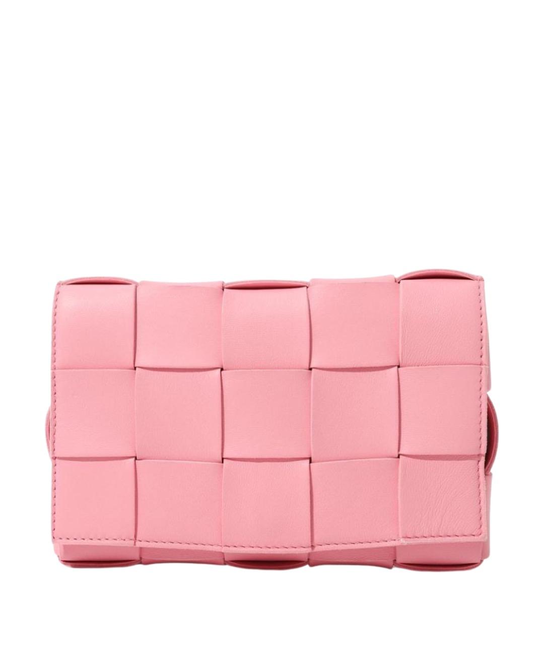 BOTTEGA VENETA Розовая кожаная сумка через плечо, фото 1