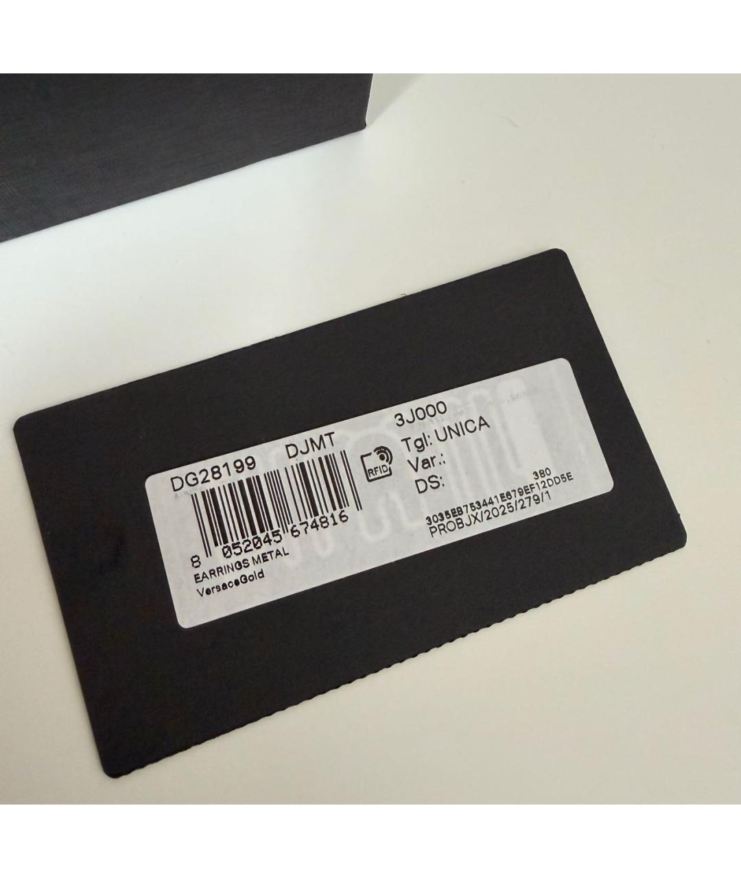 VERSACE Золотые латунные серьги, фото 6