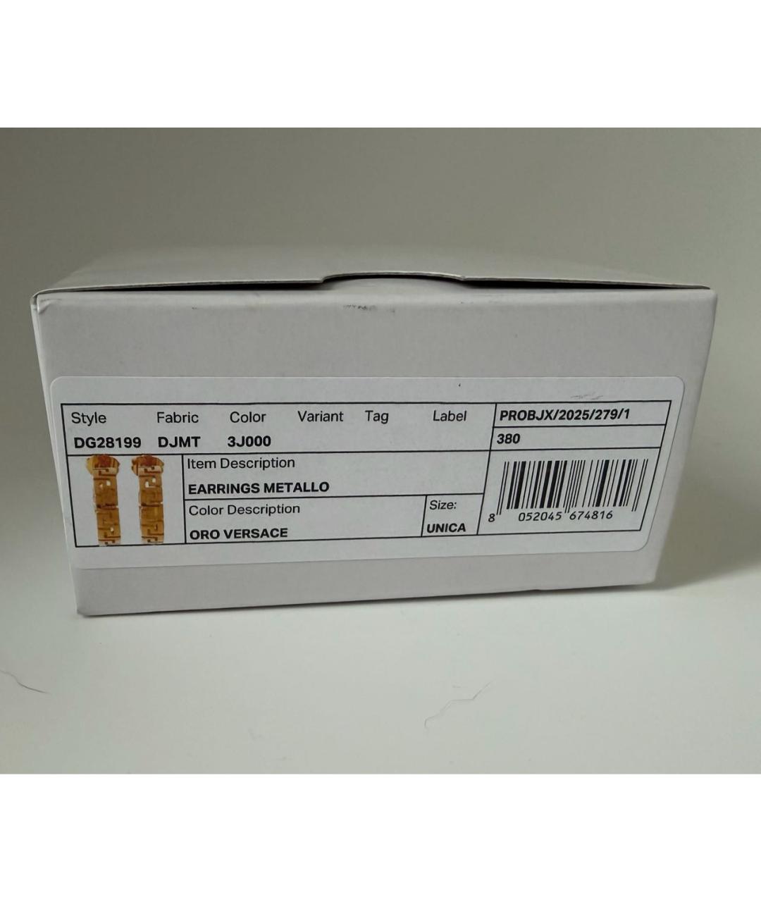 VERSACE Золотые латунные серьги, фото 5
