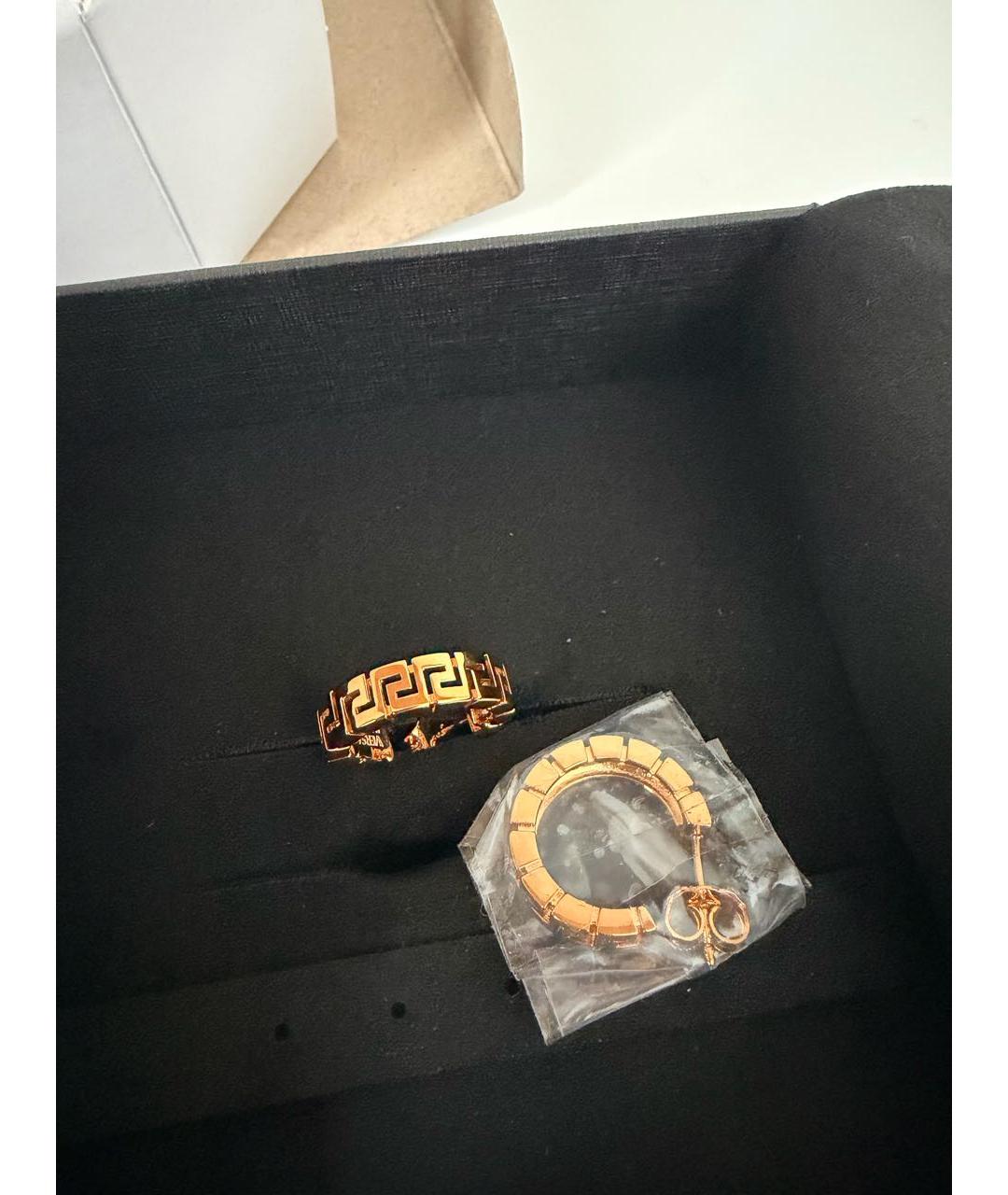 VERSACE Золотые латунные серьги, фото 2