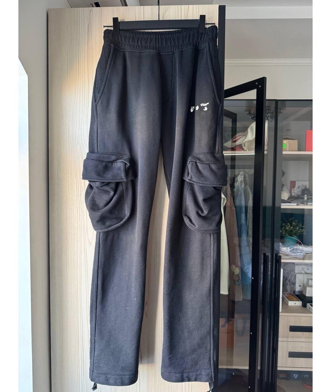 OFF-WHITE Черные повседневные брюки, фото 9