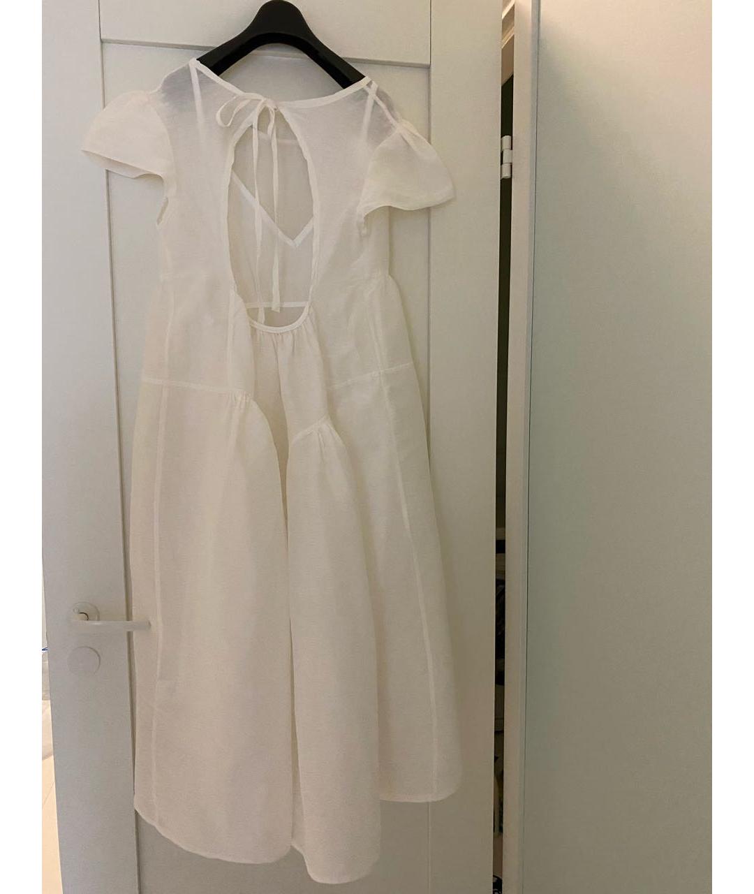 MAURIZIO MIRI Белое шелковое платье, фото 2