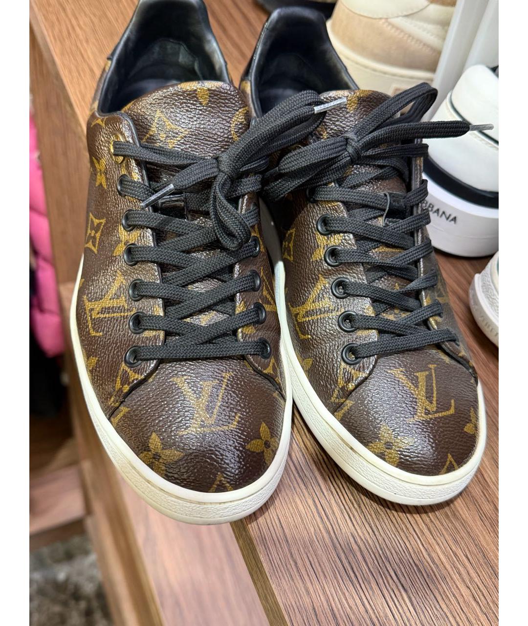LOUIS VUITTON Коричневые кеды, фото 4