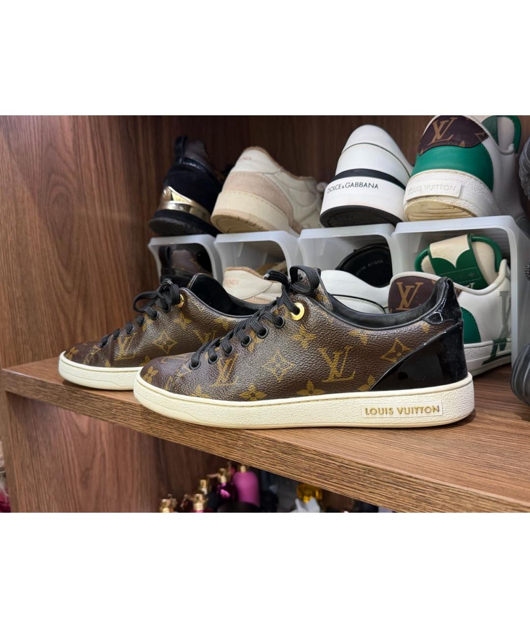 LOUIS VUITTON Коричневые кеды, фото 8