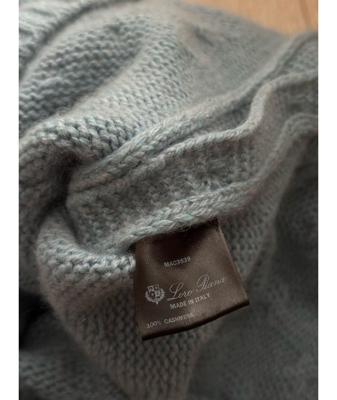 LORO PIANA Голубой кашемировый джемпер / свитер, фото 7