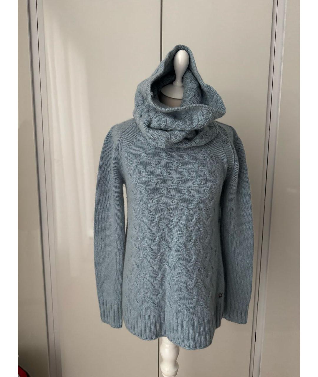 LORO PIANA Голубой кашемировый джемпер / свитер, фото 6