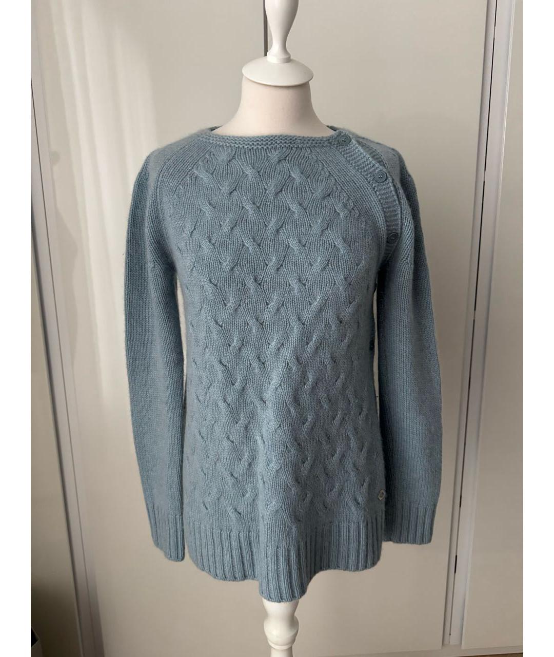 LORO PIANA Голубой кашемировый джемпер / свитер, фото 8