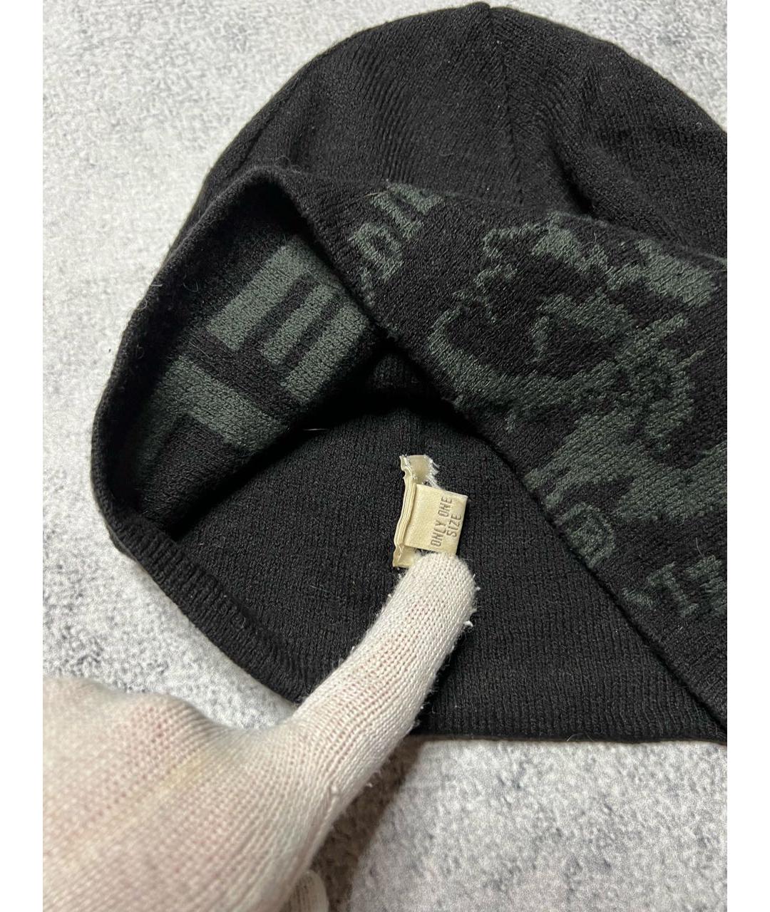 DIESEL Черная шерстяная шапка, фото 4