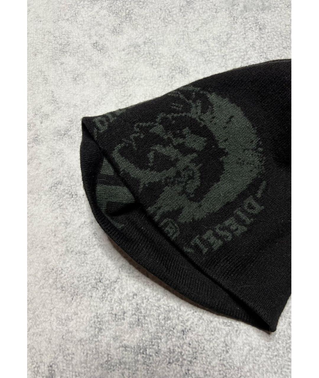 DIESEL Черная шерстяная шапка, фото 3
