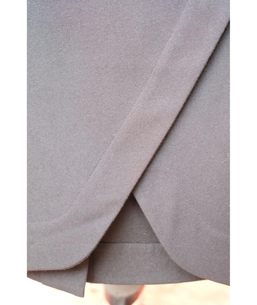 ANN DEMEULEMEESTER Черная шерстяная юбка миди, фото 4