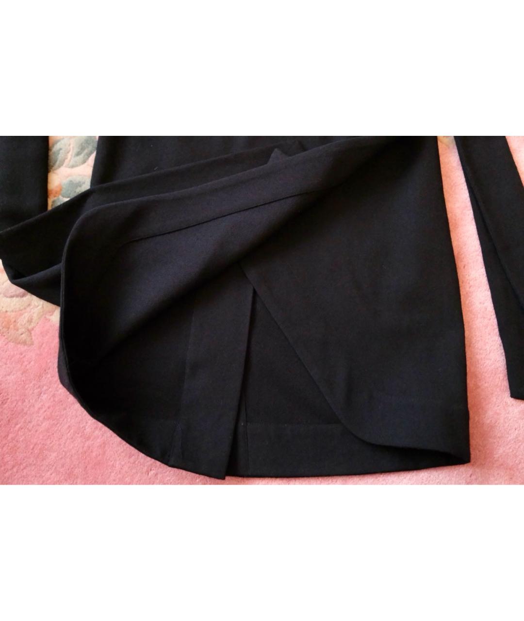 ANN DEMEULEMEESTER Черная шерстяная юбка миди, фото 6