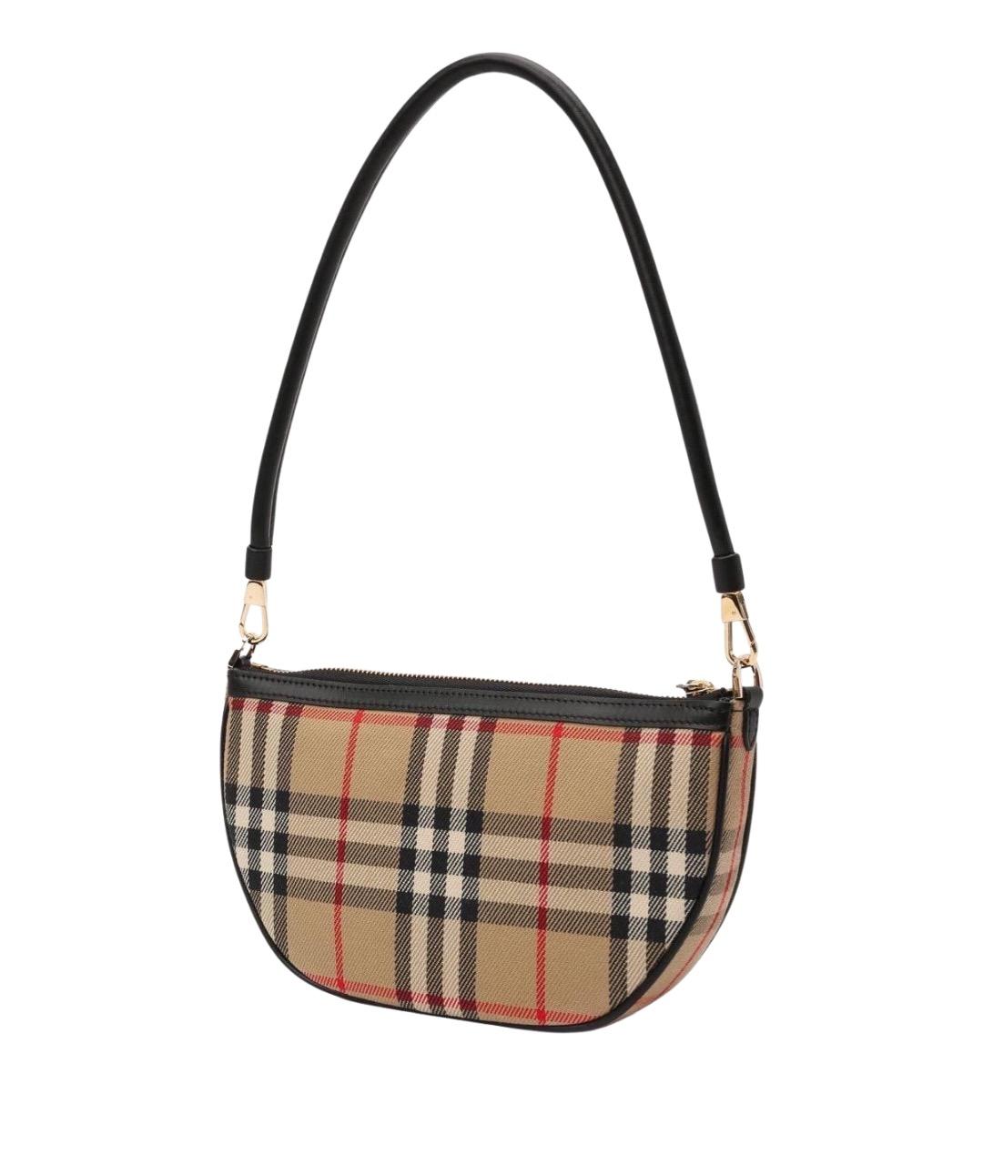 BURBERRY Бежевая хлопковая сумка через плечо, фото 1