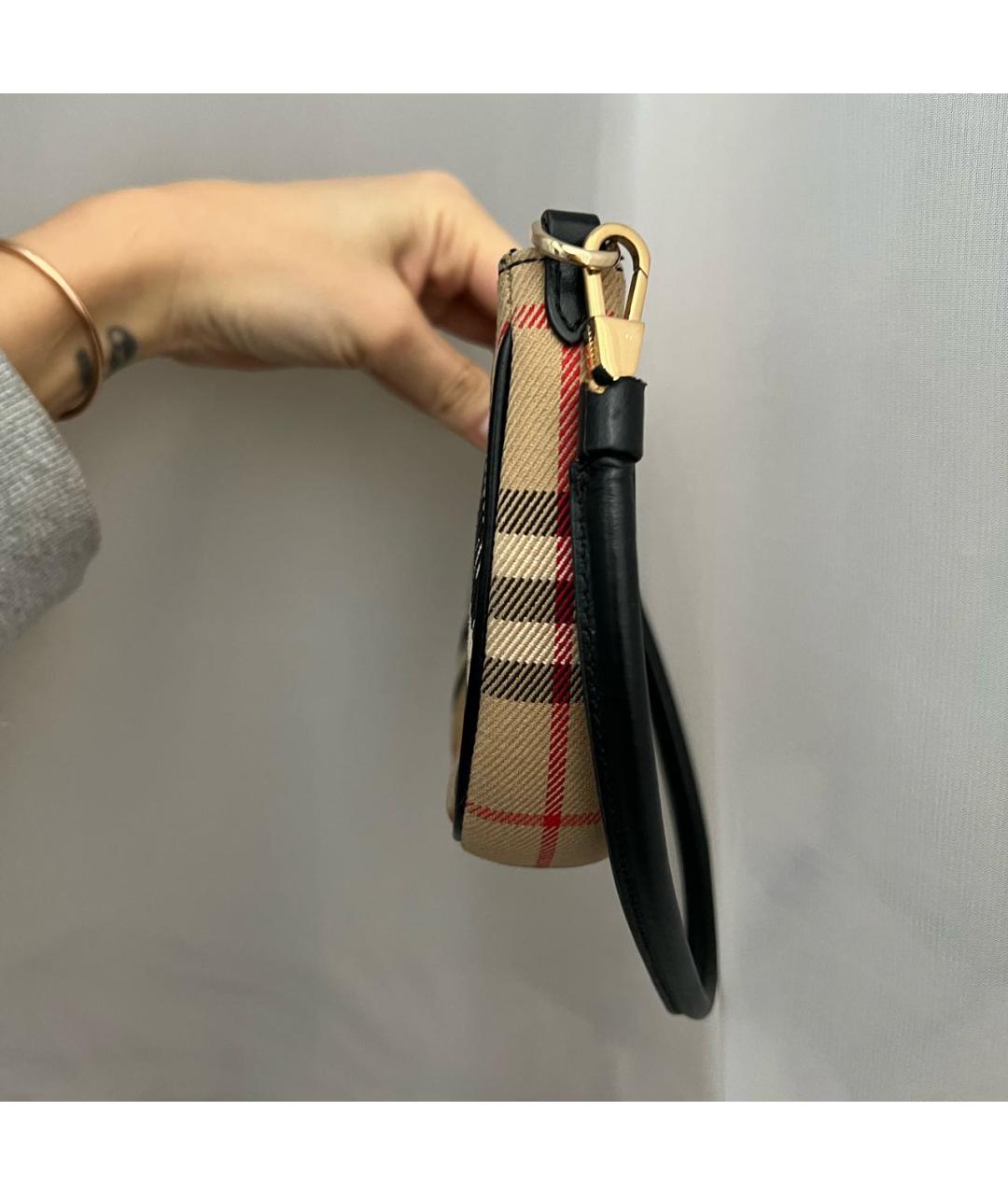 BURBERRY Бежевая хлопковая сумка через плечо, фото 3