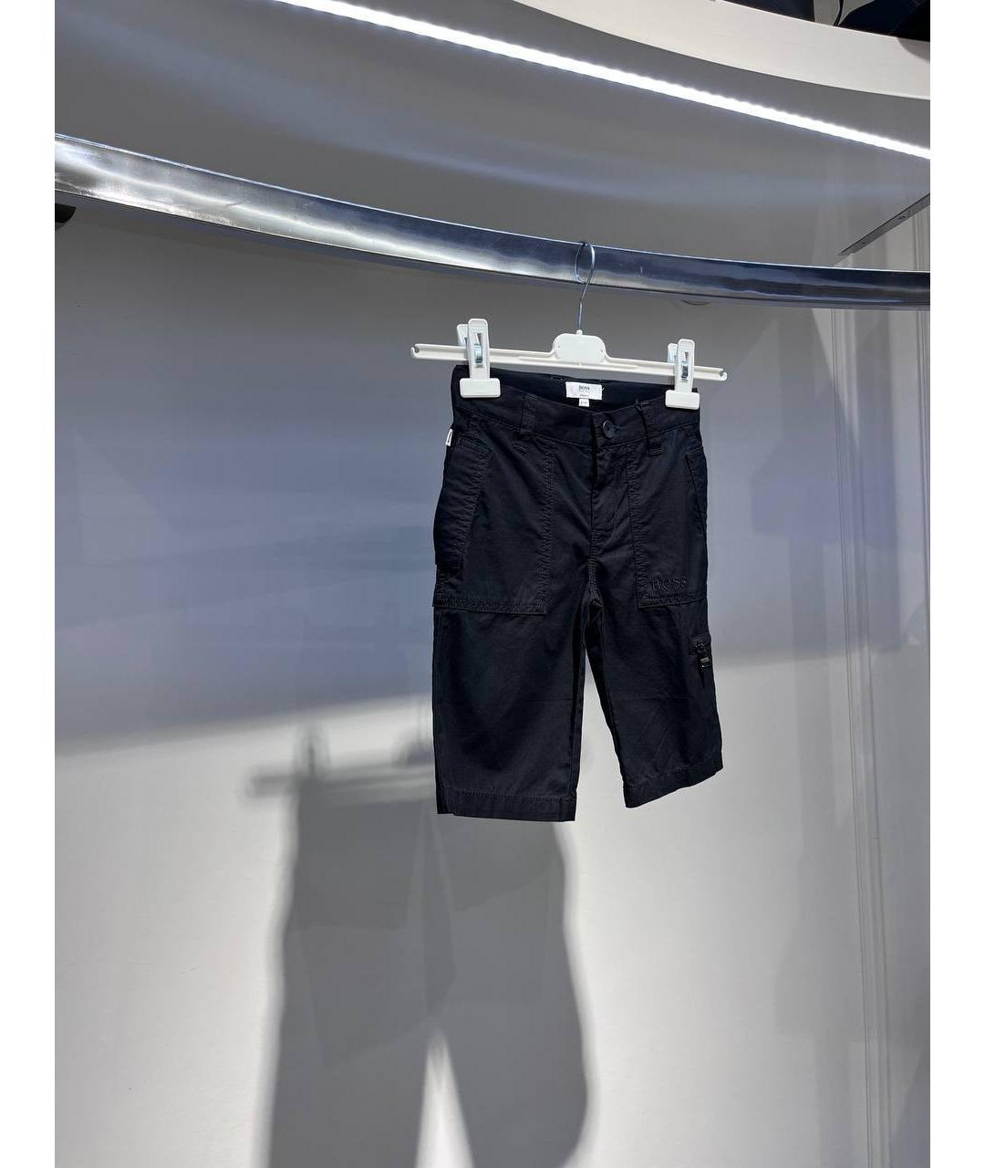 HUGO BOSS Черные хлопковые брюки и шорты, фото 2