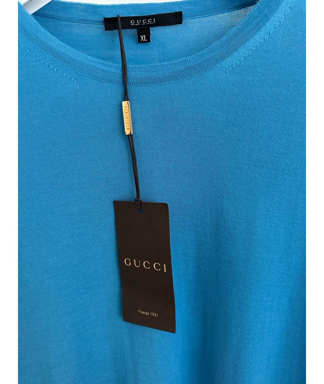 GUCCI Голубой кашемировый джемпер / свитер, фото 2