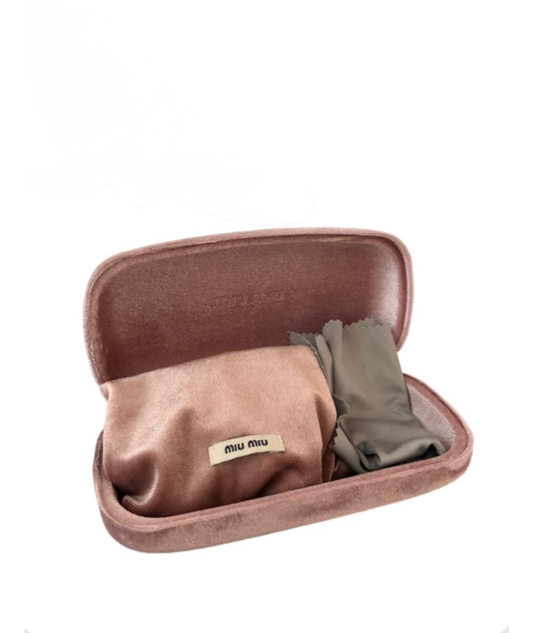 MIU MIU Белые пластиковые солнцезащитные очки, фото 6