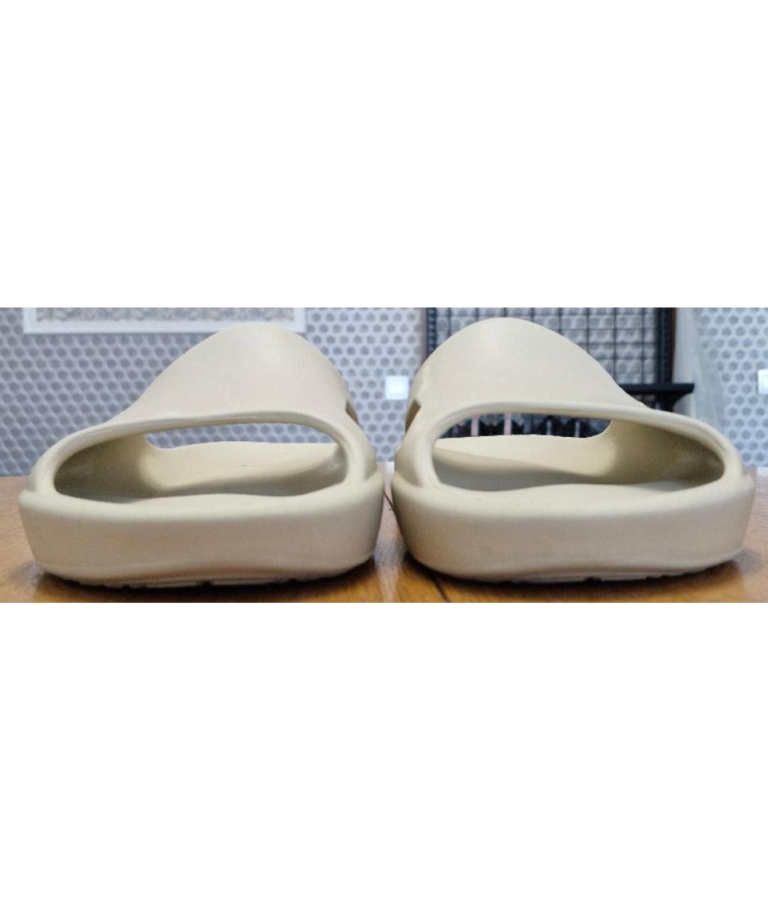 PUMA Бежевые резиновые шлепанцы, фото 2